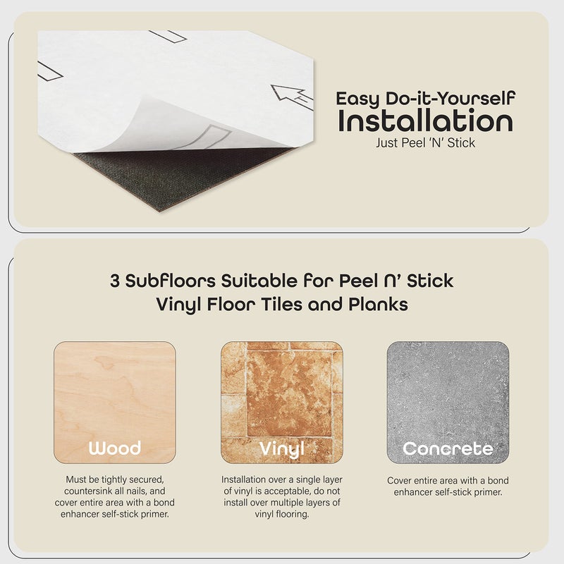 Achim Vinyl Peel and Stick Floor Tile, Self-Adhesive Wood Plank, 10-Pack (15 Square Feet) - 6 Inch Width, 36 Inch Length, 1.2mm - Light Grey Oak - Easy DIY Nexus Planks for Any Room by Achim Home Decor - Image 2